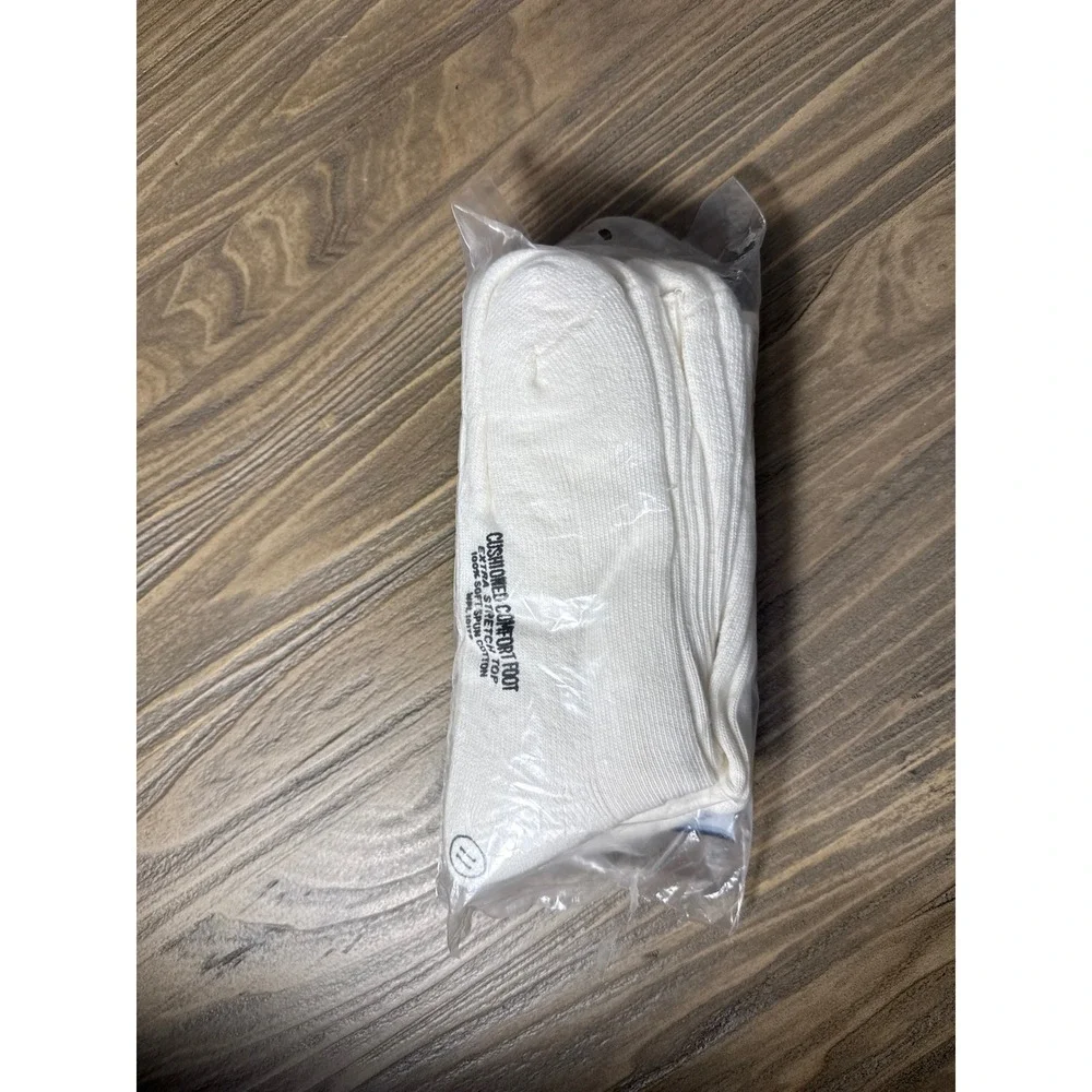 NOS Vintage Concrete Comfort Sox Work Socks Mens 11 White 3 Pack Cotton Cushion‎